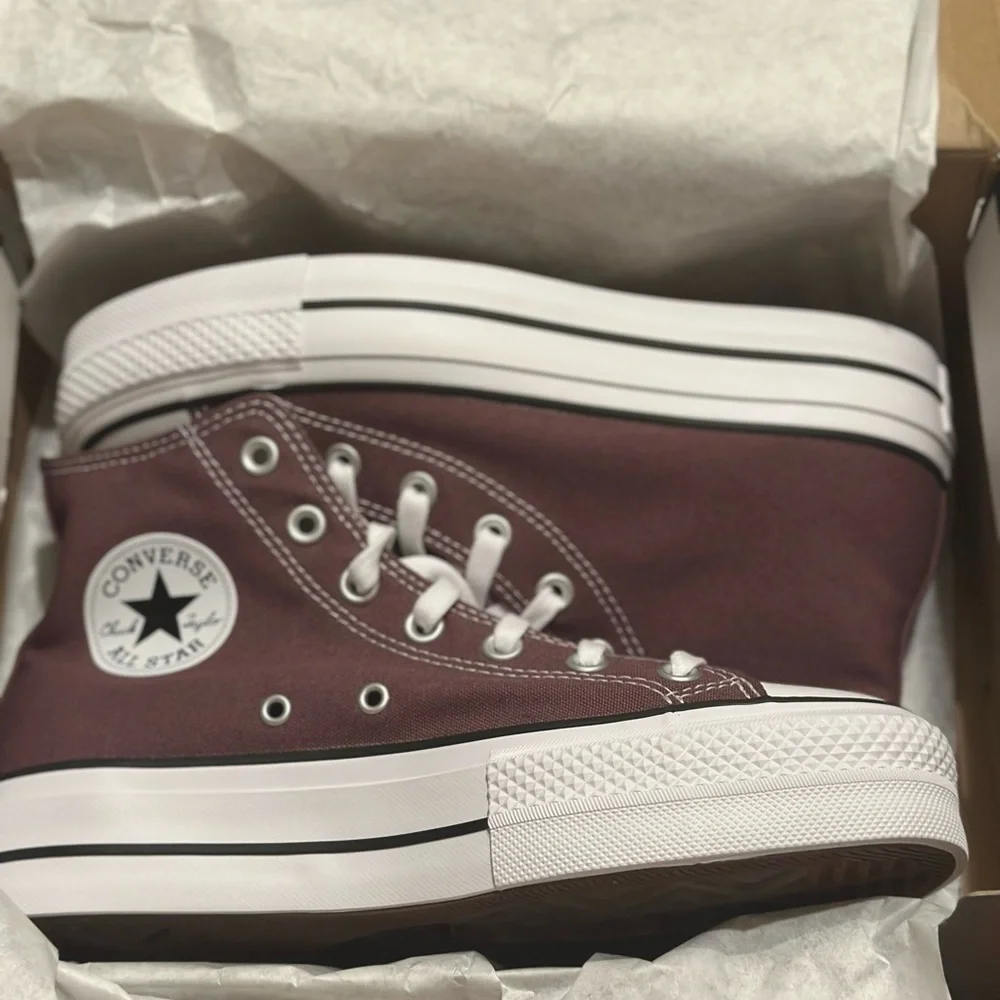 New Converse Chuck Taylor All Star Lift Platform Canvas Trail MixedNatural Ivory - Picture 10 of 14